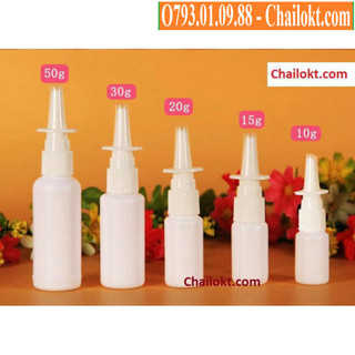 Vỏ lọ xịt đựng thuốc 10ml, 15ml 20ml 30ml nhựa hdpe. vỏ lọ xịt mũi, vỏ rỗng xịt xoang, chai xịt rửa mũi