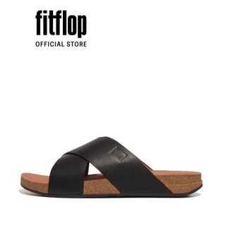 Dép Quai Ngang Nam FitFlop IQUSHION - Black - IC GZ7-001