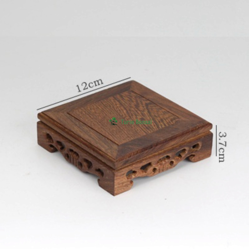 Đế gỗ, đôn gỗ vuông để chậu bonsai mini,tượng gốm, ấm trà,... vân trắng siêu đẹp