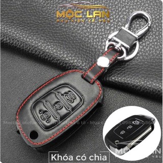 Bao da chìa khoá ô tô hyundai khoá gập i10 solati