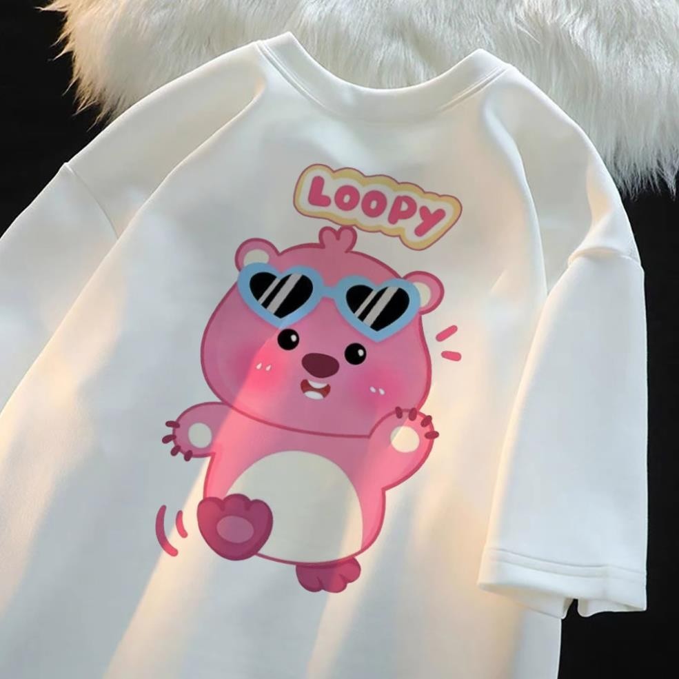 Dễ Thương Loopy Hoạt Hình In Hình Áo Thun Nữ Mùa Hè Phiên Bản Hàn Quốc Top XMCH