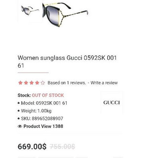 Kính si hiệu Gucci