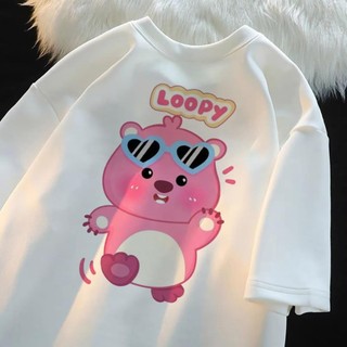 Dễ Thương Loopy Hoạt Hình In Hình Áo Thun Nữ Mùa Hè Phiên Bản Hàn Quốc Top TA