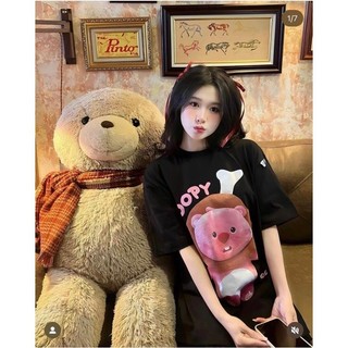 Áo phông Loopy chất cotton form rộng tay lỡ, thoáng mát, thấm hút mồ hôi, unisex HT