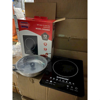 Bếp Từ SUNHOUSE Thế Hệ Mới , Bếp Điện Hồng Ngoại Cơ Công suất 2200W ( MẦU ĐỎ )