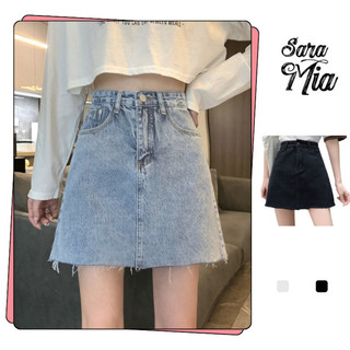 Chân váy jean chữ a dáng ngắn 📌hàng Quảng Châu📌 vải bò cạp cao tôn dáng phong cách Hàn Quốc J6138