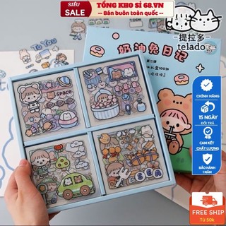 Sticker Cute Trang Trí Dán Tập Vở, Bình Nước, Bút Nước, Miếng Dán Sticker Nhiều Hình Cho Các Bạn, Sticker Dán Vở (1 Tấm)