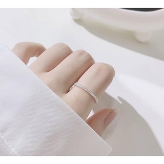 Nhẫn 1 hàng đá bạc ta s99