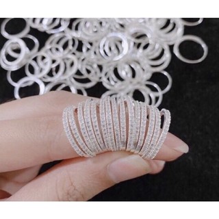 nhẫn 1 hàng đá bạc ta s99