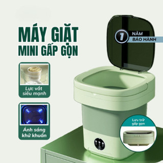 Máy Giặt Mini Gấp Gọn - Máy Giặt Đồ Đồ Lót,Tất Vớ, Giặt Đồ Cho Bé Tự Vắt Khô Khử Khuẩn
