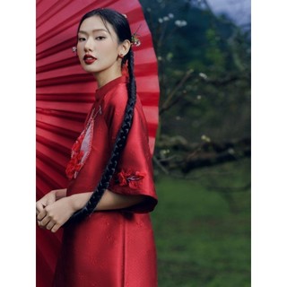 JOVEN Đầm Áo Dài Hàm An