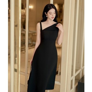 JOVEN Đầm Dài Bellie Cổ Cách Điệu Trẻ Trung Thanh Lịch