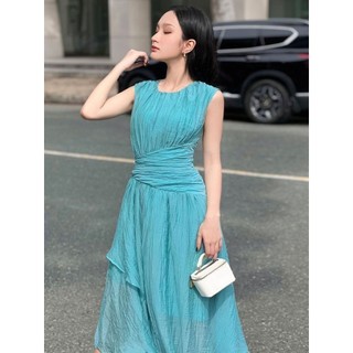 JOVEN Đầm Dài Violet Dáng Chiết Eo Thanh Lịch