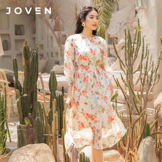 Đầm nhún eo hoa cam Joven