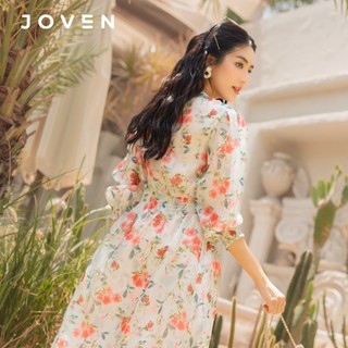 Đầm nhún eo hoa cam Joven