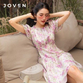 Đầm mini thắt eo hoa tím Joven