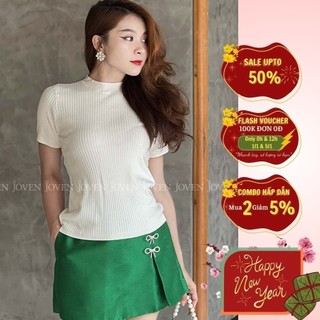 Áo len cổ tròn basic Joven nhiều màu, áo len mỏng mặc trong vest blazer