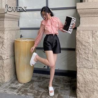 Áo sơ mi organza cổ bèo nhọn Joven