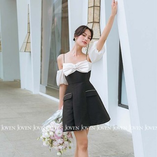Đầm dây ruby tay phồng Joven