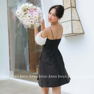 Đầm dây ruby tay phồng Joven