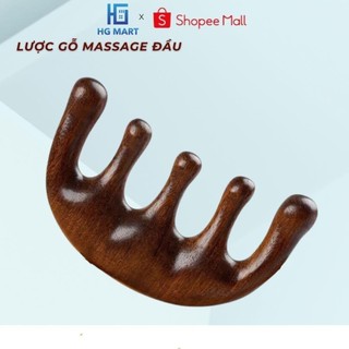 Lược Gỗ Đàn Hương Giúp Mát Xa Đầu Cổ Vai Gáy Giảm Đau Mỏi, Lưu Thông Khí Huyết HGMART