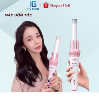 Máy uốn xoăn 360 cầm tay cao cấp hgmart, máy uốn tóc xoăn tự động tặng kèm lược kẹp tóc