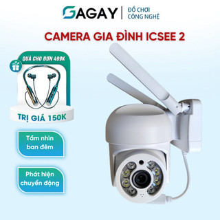  Camera ICSEE 2 xoay 4 chiều,tầm nhìn ban đêm Camera wifi giám sát báo động phát hiện chuyển động 
