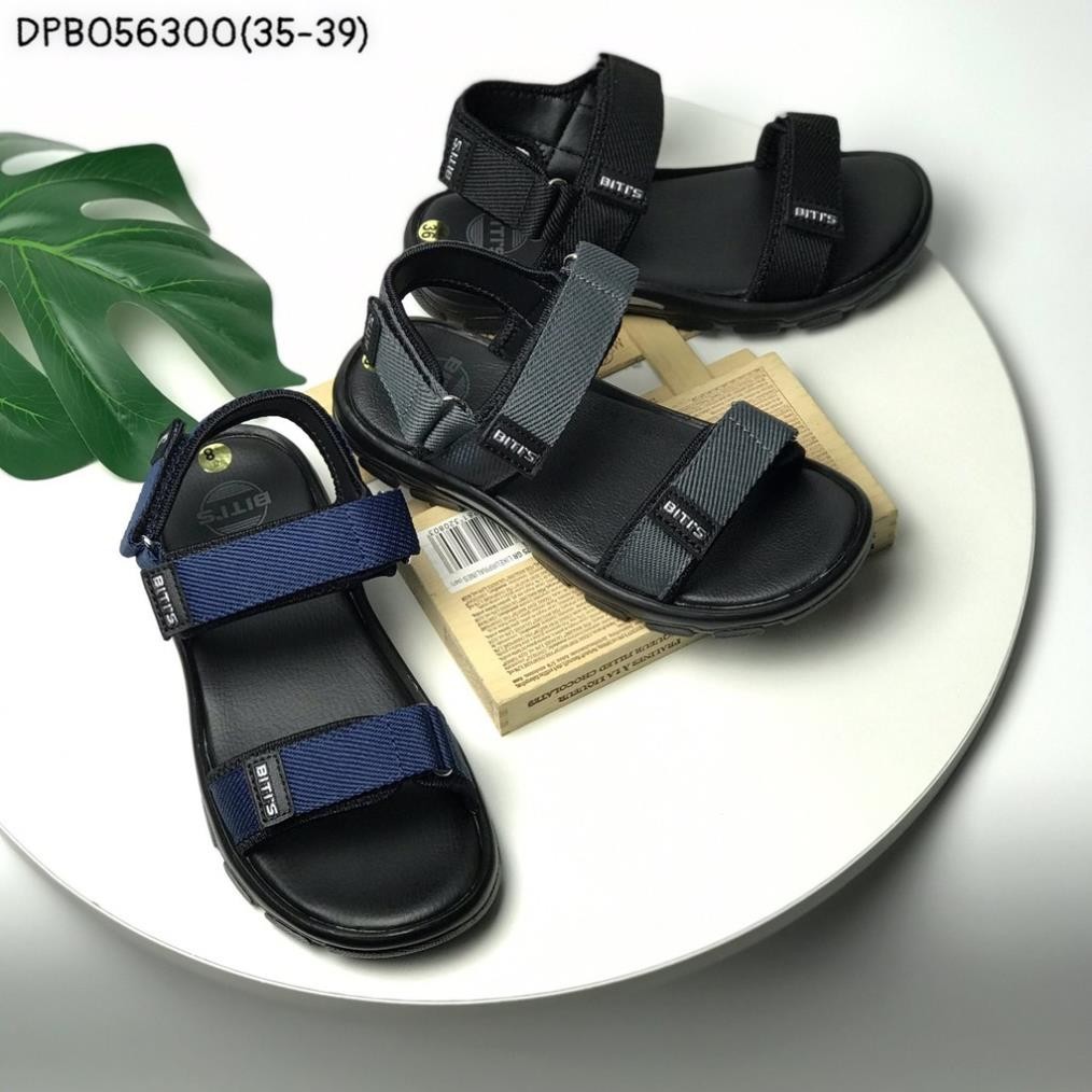 BITIS | Sandal bé trai size 34-39 Dép quai hậu học sinh nam quai dù nhám dán đế nhẹ DPB056300