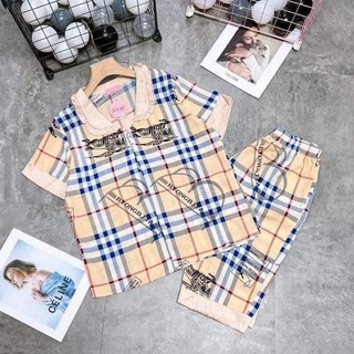 Đồ Bộ Pijama Lửng Cổ Sen Bèo Mango