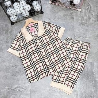 Đồ Bộ Pijama Lửng Cổ Sen Bèo Mango