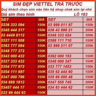 Sim viettel trả trước sinh tài phát lộc lô 64