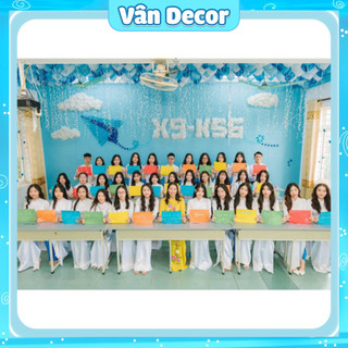 Set bóng bay trang trí lớp học, chụp ảnh kỷ yếu cuối cấp, trang trí kỷ yếu bằng bong bóng