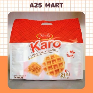 Bánh Karo Trứng Tươi Chà Bông Sợi Gà Bịch 6 Chiếc 156g