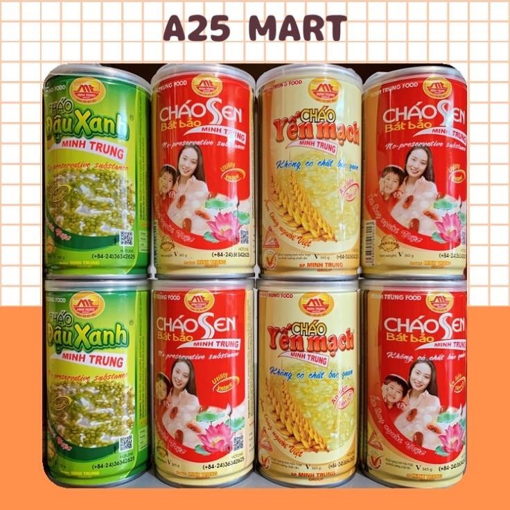 Cháo Sen Bát Bảo Minh Trung, Cháo Ăn Liền Tiện Lợi Lon 365g
