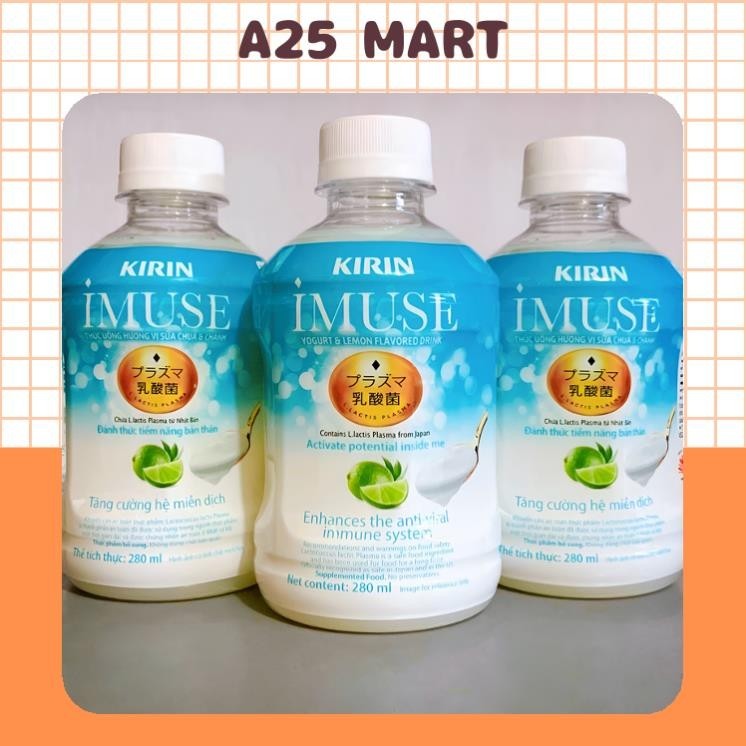 Nước Uống Imuse Kirin Vị Sữa Chua Và Chanh Chai 280ml