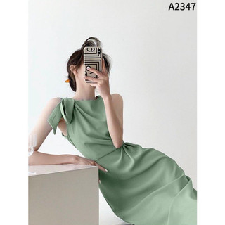 Đầm umi sát nách rúm sườn kèm dây buộc vai 3 màu A2347