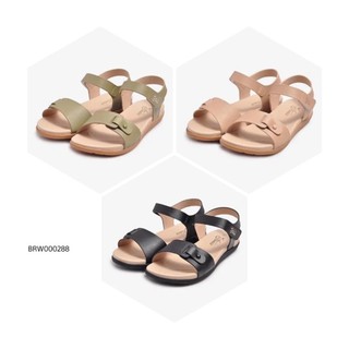 Sandal học sinh size 35-39 - Dép quai hậu nữ quai ngang nhám dán tiện lợi đế cao su chống trượt BRW000288