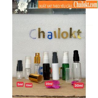 Chai xịt giọt 5ml 10ml 20ml 30ml, chai chiết trong suốt