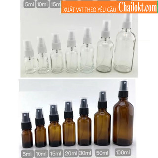 Chai thủy tinh xịt phun sương 30ml 50ml