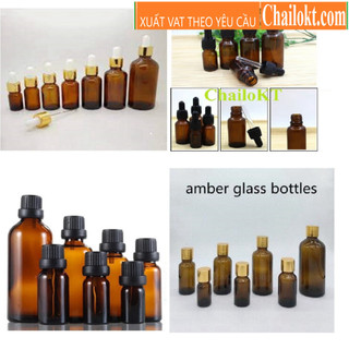 Chai chiết thủy tinh 5ml 10ml 15ml 20ml, chai chiết serum, chai chiết mĩ phẩm