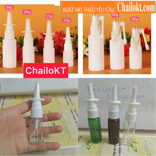 Chai chiết mĩ phẩm, Xịt mũi, chai họng 5ml 10ml 15ml 20ml 30ml, vỏ lọ xịt mũi, chai xịt rửa mũi, vỏ lọ xịt đựng thuốc (