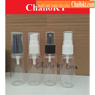 Chai nhựa chiết trong suốt 5ml 10ml 20ml 30ml nắp xịt phun sương, nắp ấn, nắp xoáy, nắp đổ