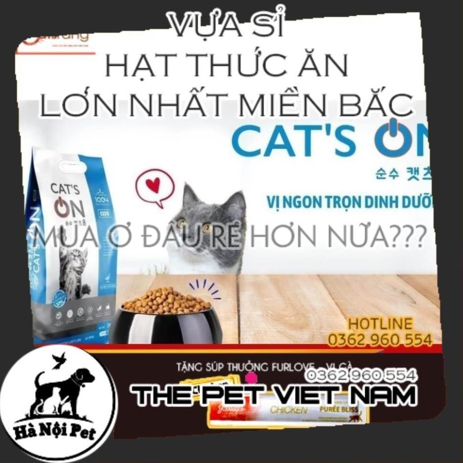Hạt cho mèo Cats On, Hạt cho mèo mọi lứa tuổi Cat On xuất xứ Hàn Quốc Túi 700g chiết,