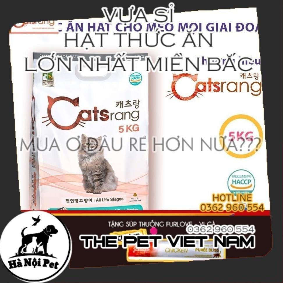 CATSRANG Túi Chiết 4KG - Thức ăn hạt cho mèo dinh dưỡng dễ tiêu hóa cho mèo mọi lứa tuổi - Hàng Chính Hãng