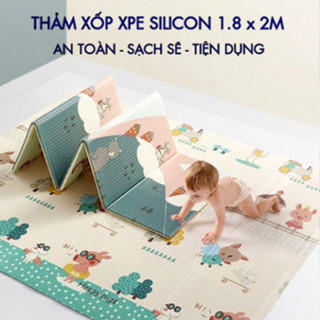Thảm Xốp Gấp Gọn XPE Hàn Quốc Sử Dụng Cả 2 Mặt Không Thấm Nước, Thảm Xốp Lót Sàn Chống Trơn Trượt Đa Dạng Mẫu Cho Bé