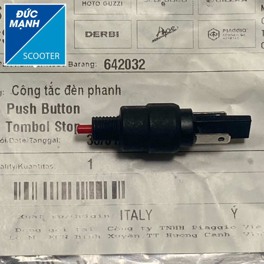 Công tắc đèn phanh, công tắc stop Vespa Sprint, Primavera ABS, Vespa GTS, Vespa ET, Medley… ( chính 