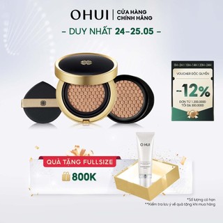  Phấn nước che khuyến điểm & êm ráo làn da ẩm mịn OHUI Ultimate Cover Cushion Satin Finish SPF50+ PA+++