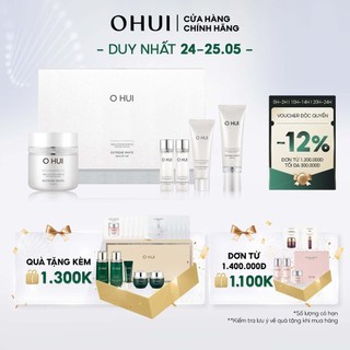Bộ kem dưỡng trắng da toàn diện cao cấp 5 món OHUI Extreme White Cream 5pcs Set 190ml