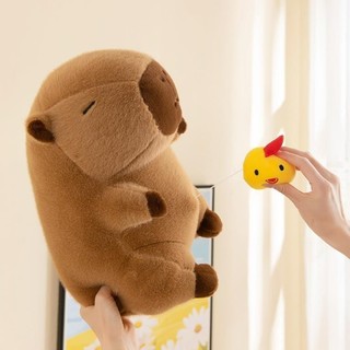 Gấu Bông Capybara Kéo Chim Vàng Cute Lotso.vn Chuột lang nước nhồi bông gà vàng kéo con gà