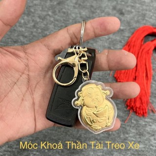 Sỉ 10 Cái Móc Khóa Ông Thần Tài mạ vàng may mắn tài lộc có móc treo